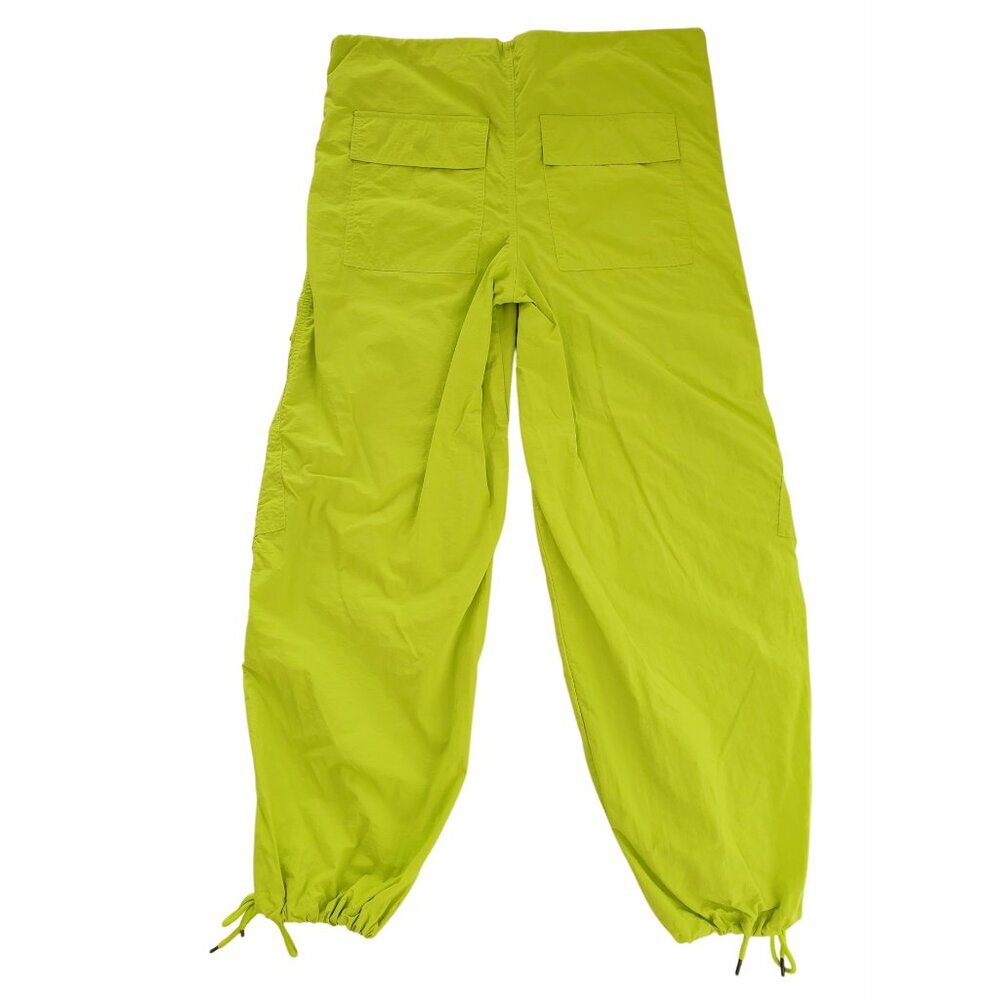 Tinseltown Bright Lime Green Chartreuse Parachute Pants Oversized Y2K Size S - Picture 4 of 16